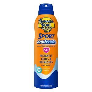 Banana Boat Sport Cool Zone SPF 50 Sunscreen Spray, 6oz | Sport Sunscreen Spray
